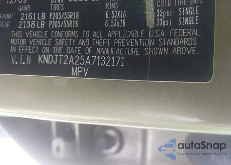 2010 Kia Soul + z USA, uszkodzony, nr VIN KNDJT2A25A7132171